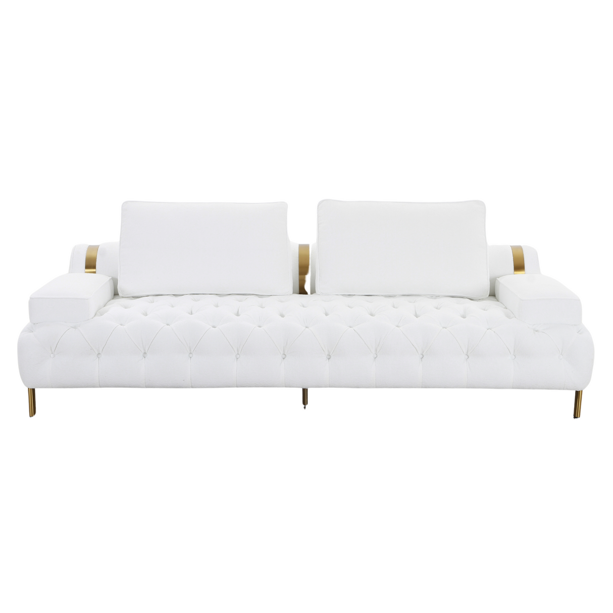 Tufting White 3 Seater Sofa (240cm)