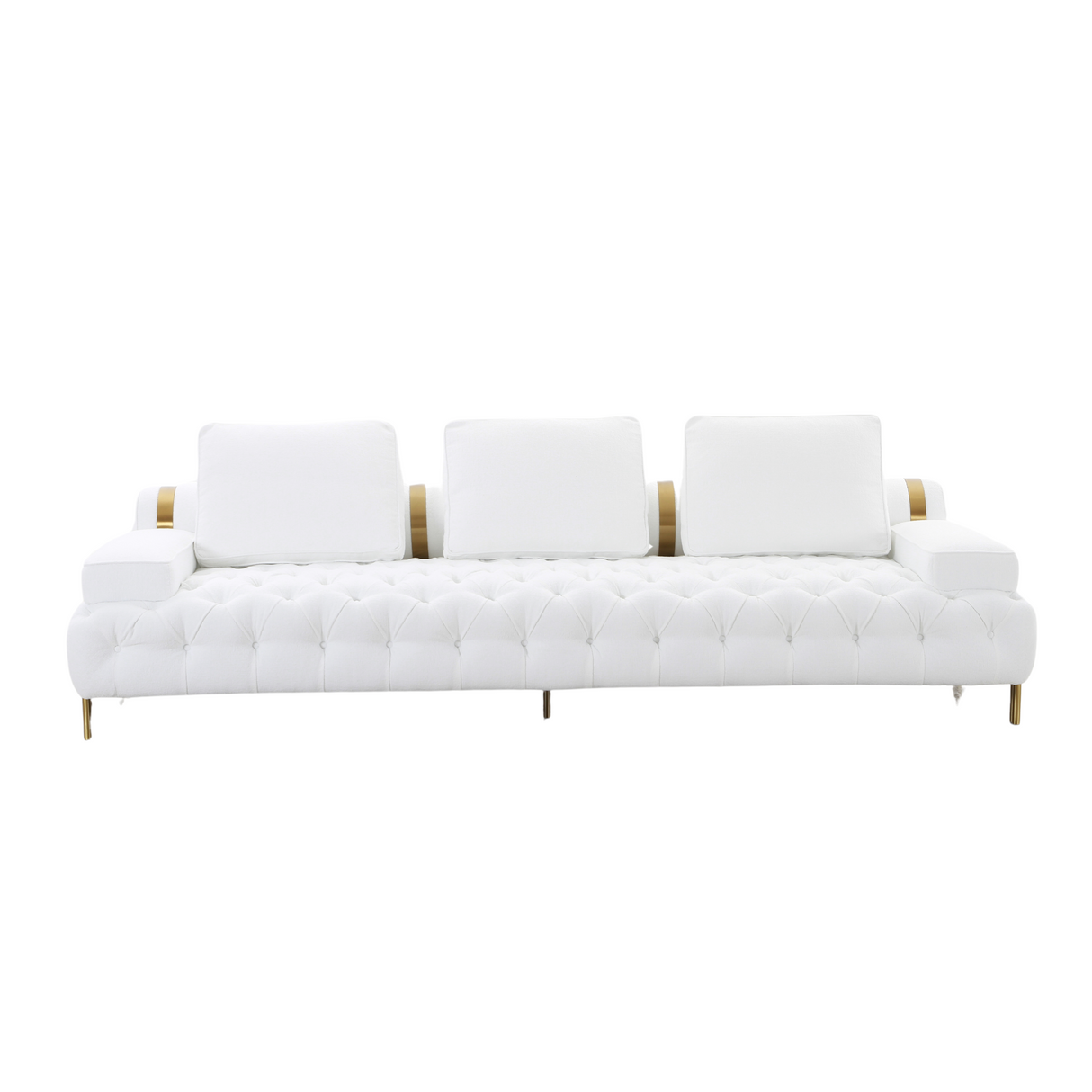 Tufting White 4 Seater Sofa (280cm)