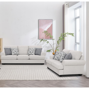 Elegant Off-White Living Room Set