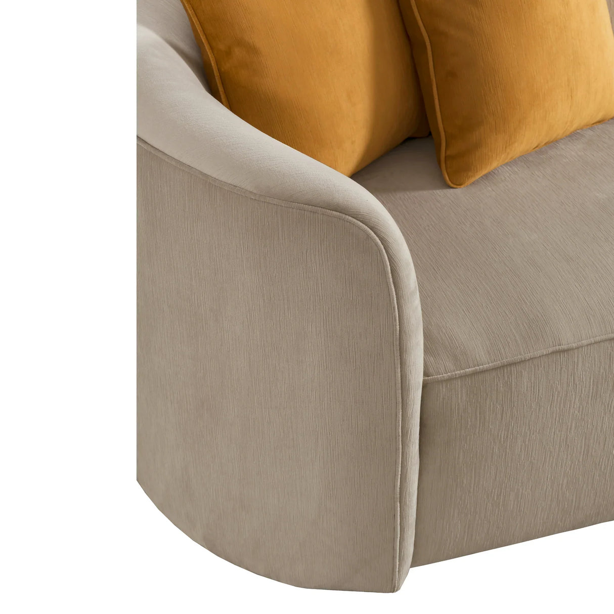 Dana Beige Mustard Sofa (232cm/287cm)