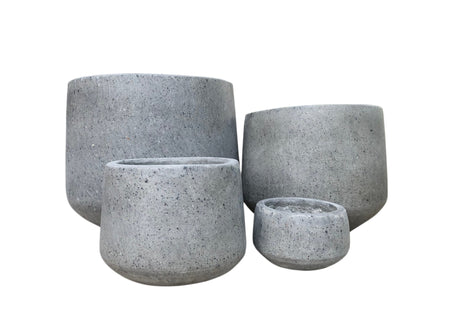 Coal Grey Terrazzo Indoor/Outdoor Plant Pot By Roots12W*12D*9H.