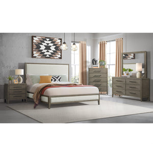 Versailles Contemporary White Bouclé King Bedroom Set