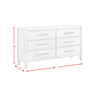 Versailles Contemporary 6-Drawer Dresser