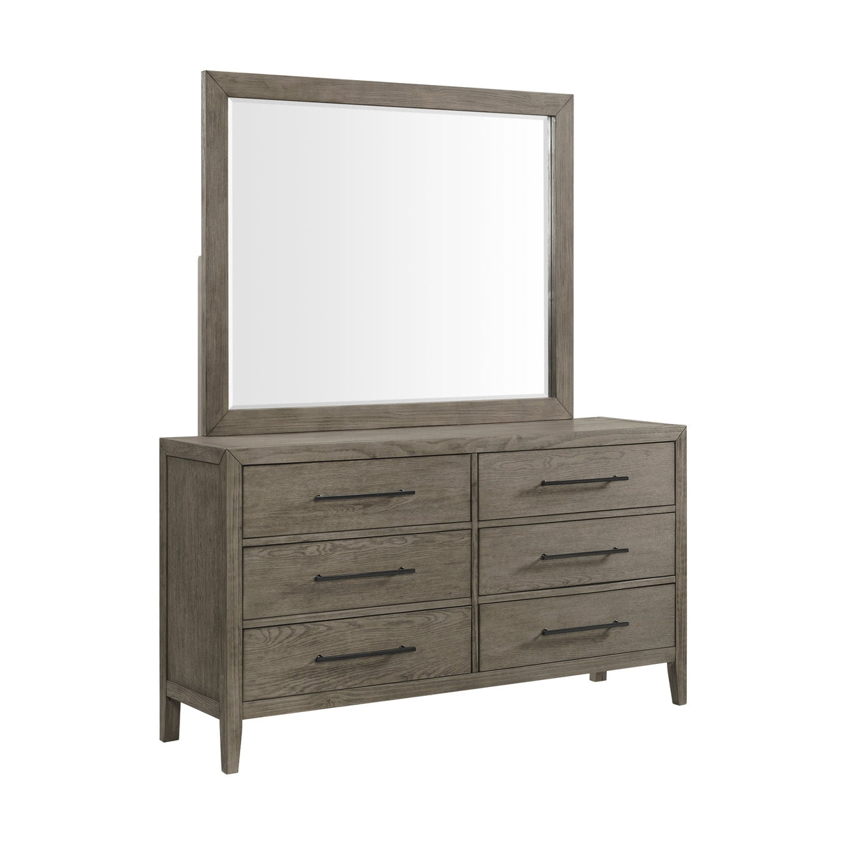 Versailles Contemporary 6-Drawer Dresser & Mirror