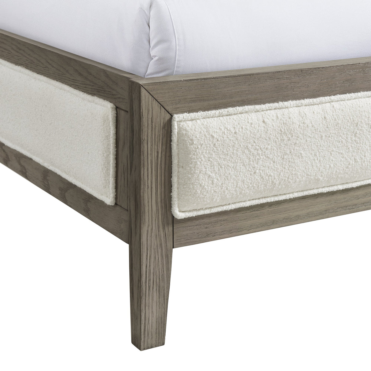 Versailles Contemporary White Bouclé Bed