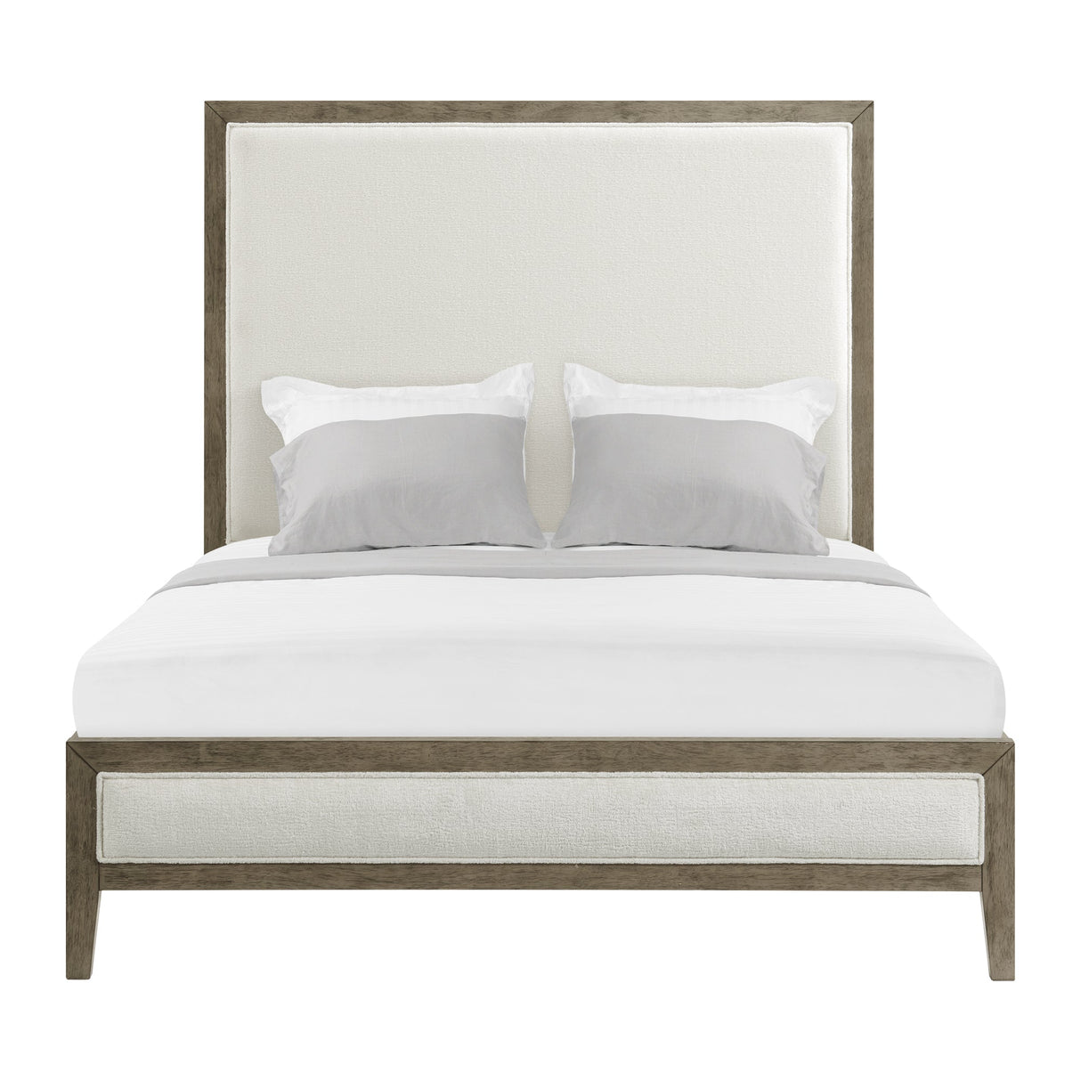 Versailles Contemporary White Bouclé Bed