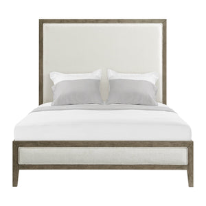 Versailles Contemporary White Bouclé Bed