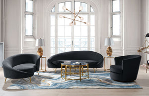 Rome Black Sofa Set