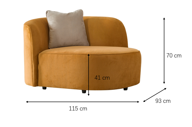 Dana Beige Mustard Chair