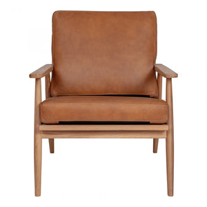 Harper Leather Lounge Chair Tan