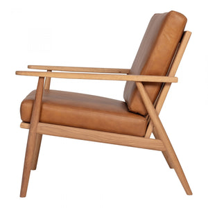 Harper Leather Lounge Chair Tan