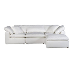 Clay Lounge Modular Sectional Livesmart Fabric White