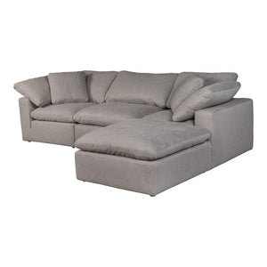 Clay Lounge Modular Sectional Livesmart Fabric Light Grey