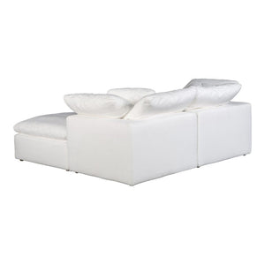 Clay Nook Modular Sectional Livesmart Fabric White