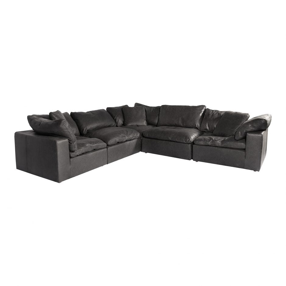 Clay Classic L Modular Sectional Nubuck Leather Black