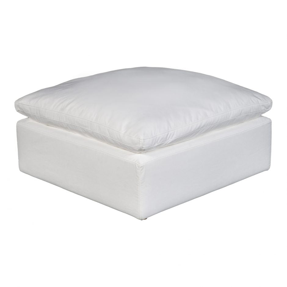 Terra Condo Ottoman Livesmart Fabric White