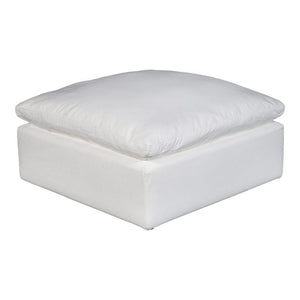 Terra Condo Ottoman Livesmart Fabric White