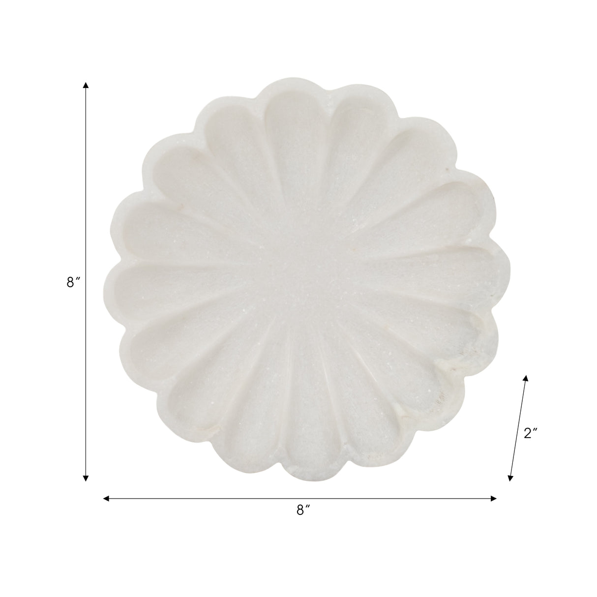 8" Hadara Marble Flower Tray, Tan