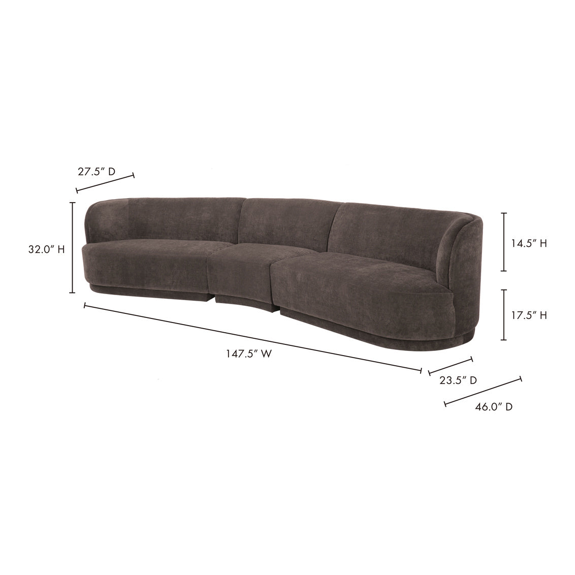 Yoon Compass Modular Sectional Umbra Grey