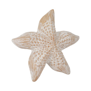 10" Resin Wicker Starfish, White