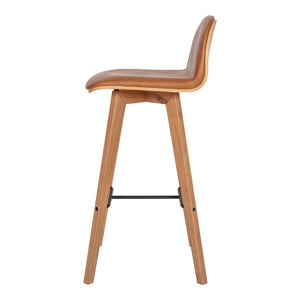 Napoli Leather Barstool Tan