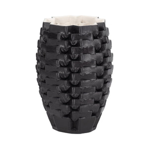 11" Ellesmere 3d Printed Vase, Black