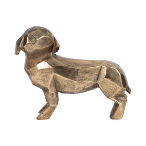 13" Alona Geometric Dog, Gold