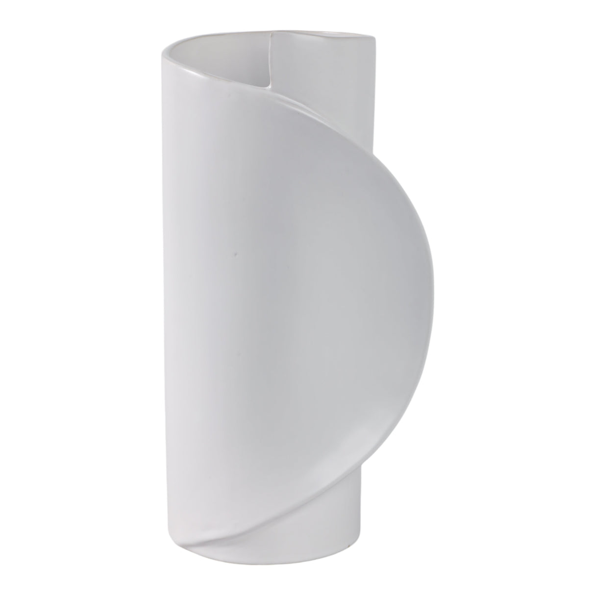 14x7" Wrap Around Vase, White