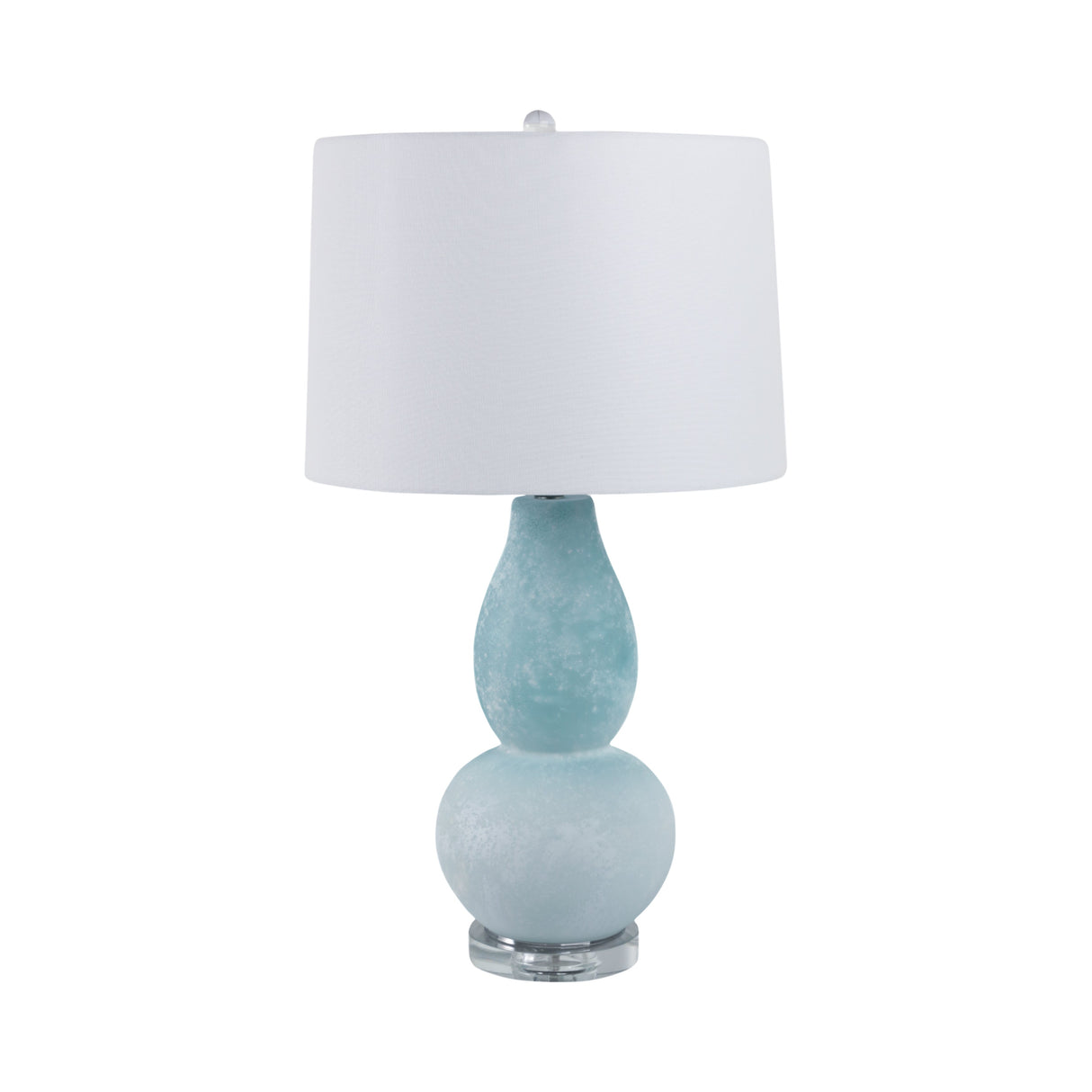 29x16" Gourd Frosted Glass Lamp, Blue