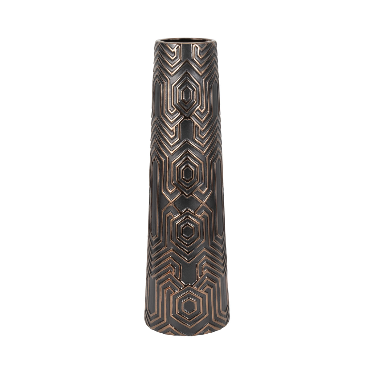 26" Rialto Oversized Contemporary Vase, Black