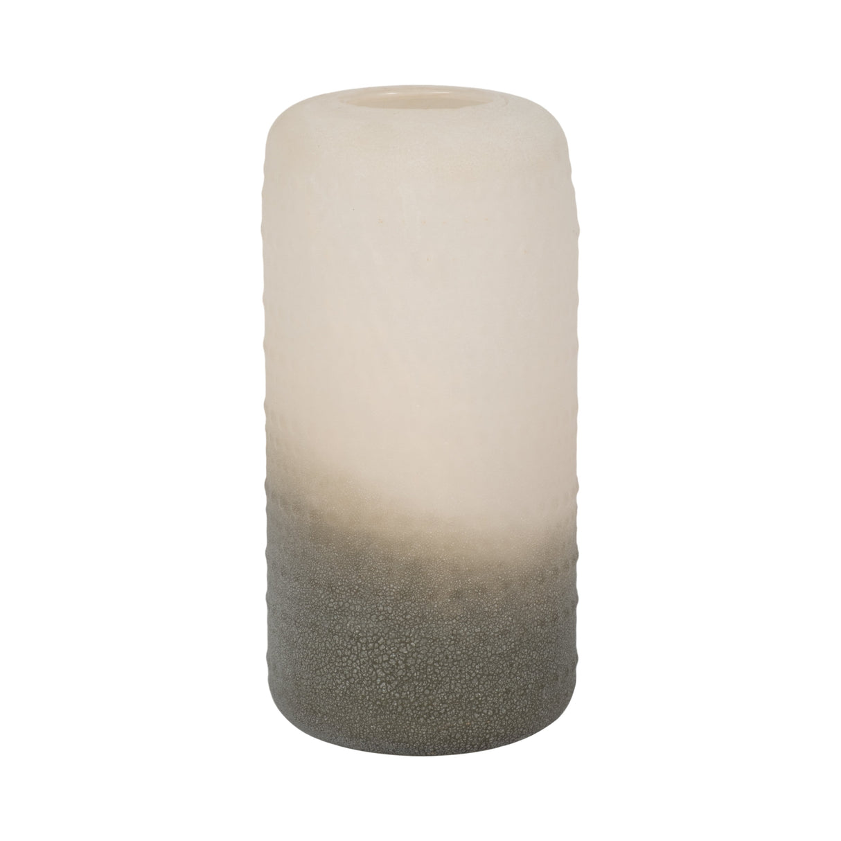 Glass 11" Textured 2-tone Vase,