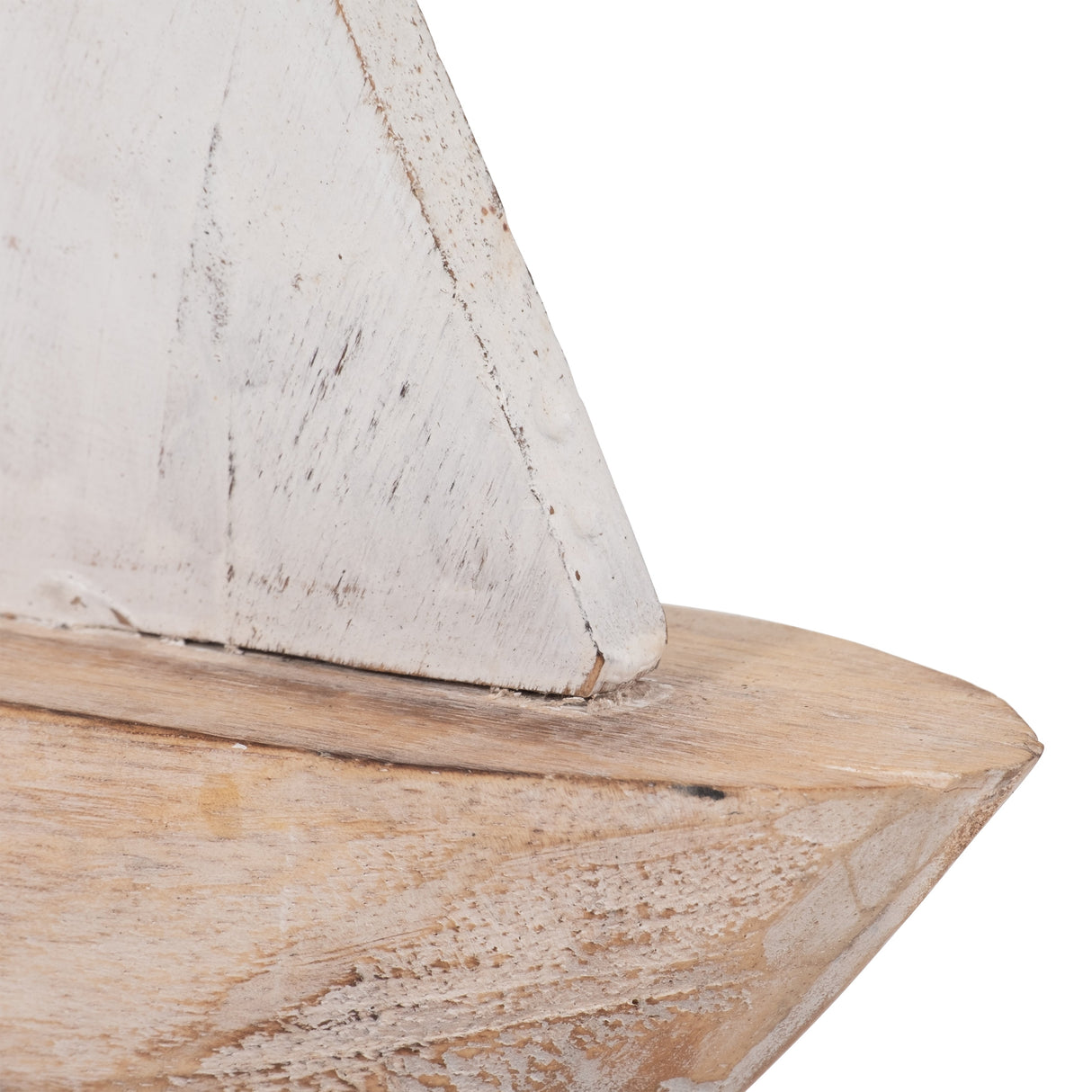 Wood, 14" Sailboat, Natural/white