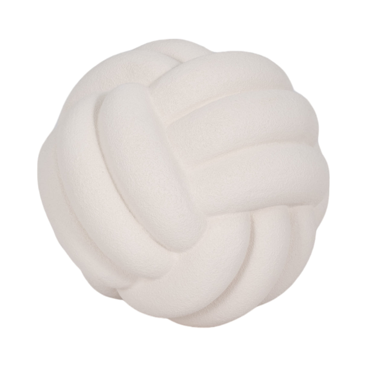 5" Knot Orb Rough Texture, White