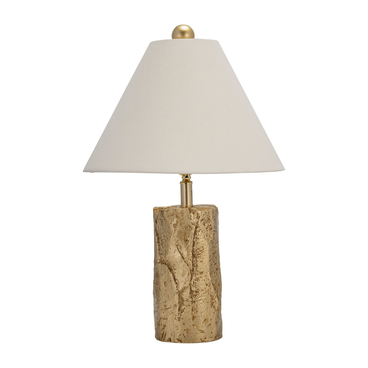 Resin 26" Textured Table Lamp, Gold