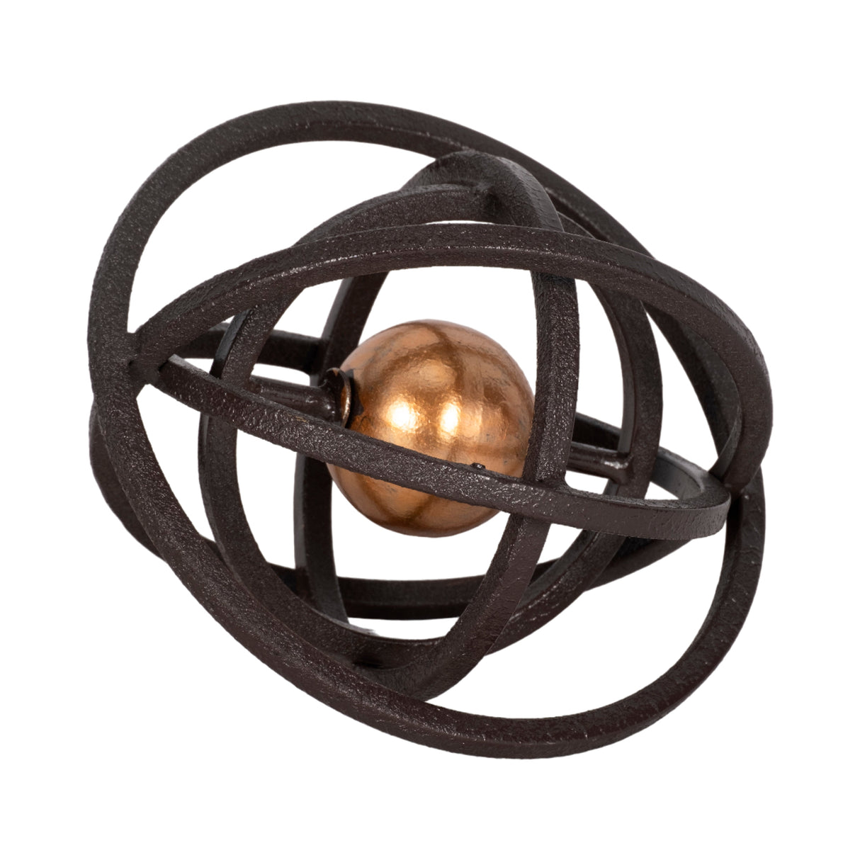 6" Armillary Orb, Black/gold