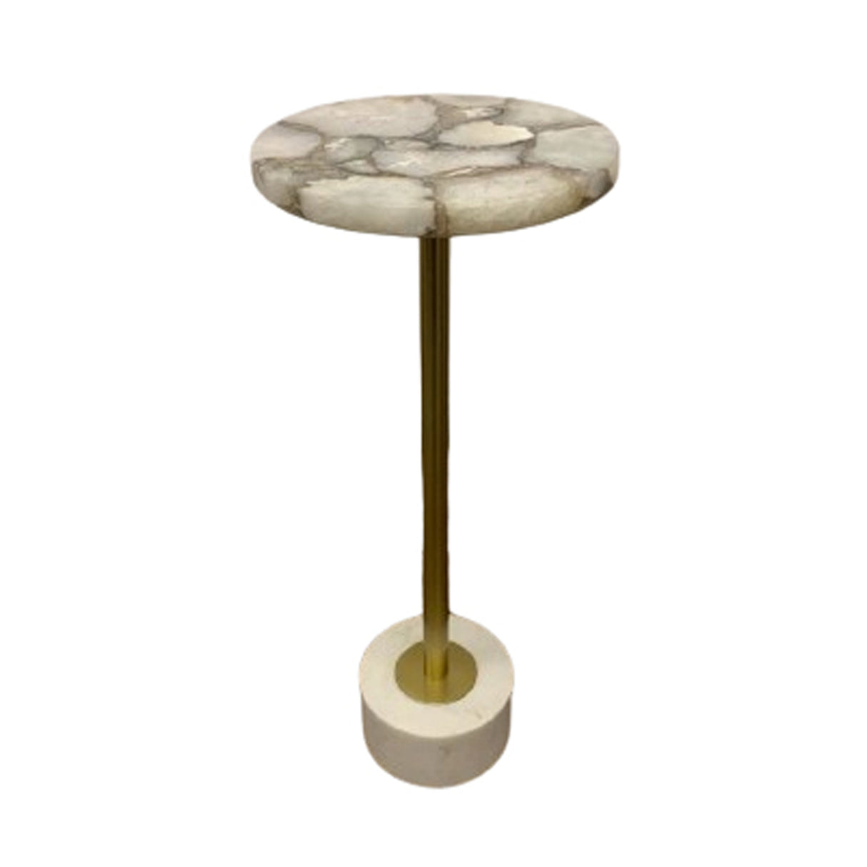 24" Cannes Agate And Marble Accent Table