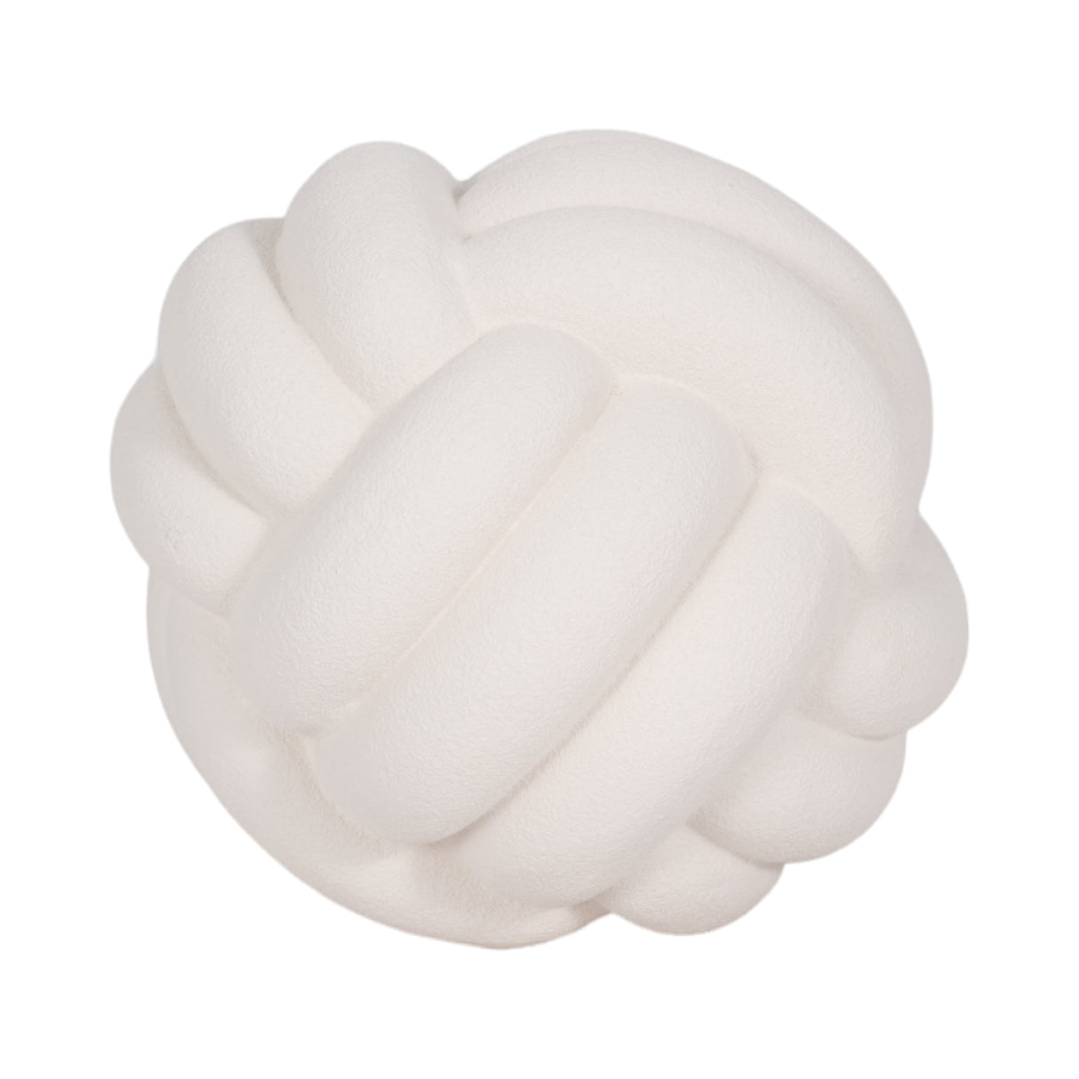 5" Knot Orb Rough Texture, White