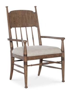 Americana Upholstered Seat Arm Chair