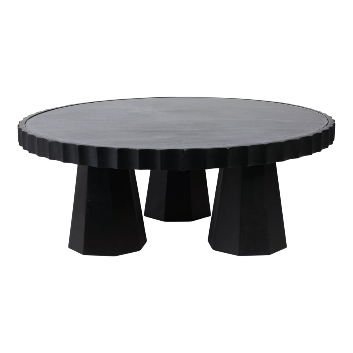 43" Luzia Metallic Marble And Wood Coffee Table, B