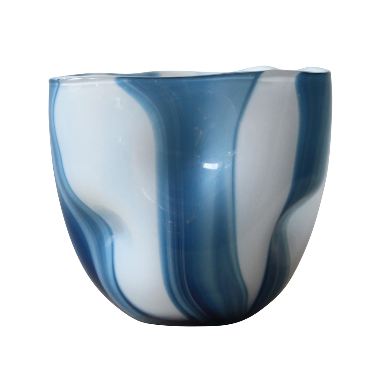 8" Beldan Small Blue Glass Vase