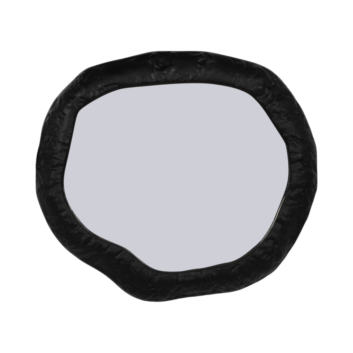 ALUM,18",HAMMERED OUTLINED MIRROR,MATTE BLACK