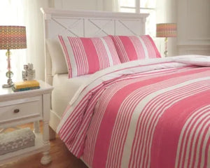 Taries Pink Twin Duvet Cover Set