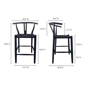 Ventana Counter Stool Black