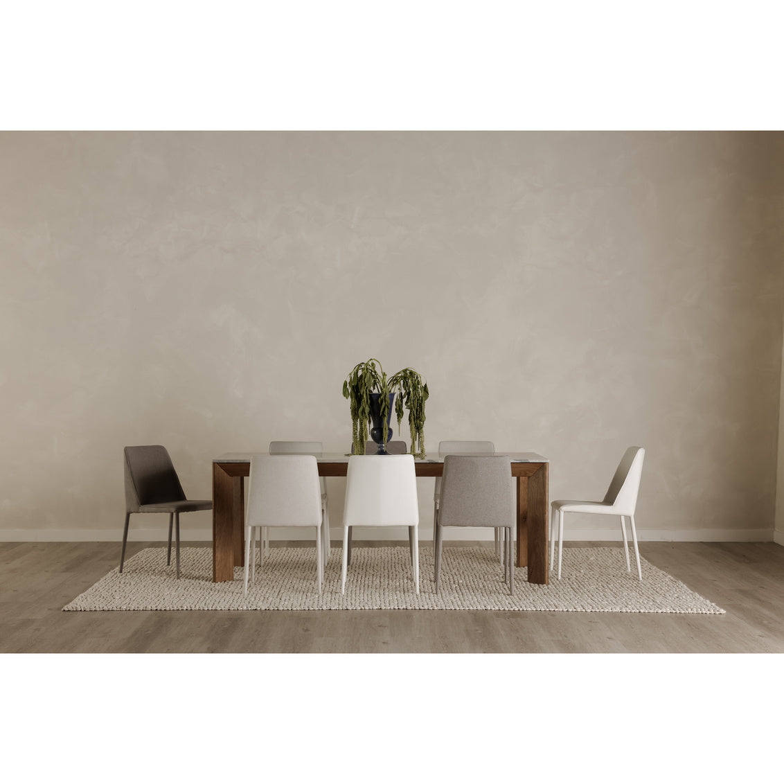 Nora Fabric Dining Chair Light Grey-M2