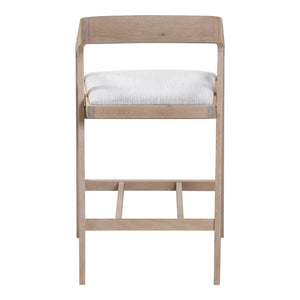 Padma Oak Counter Stool Light Grey