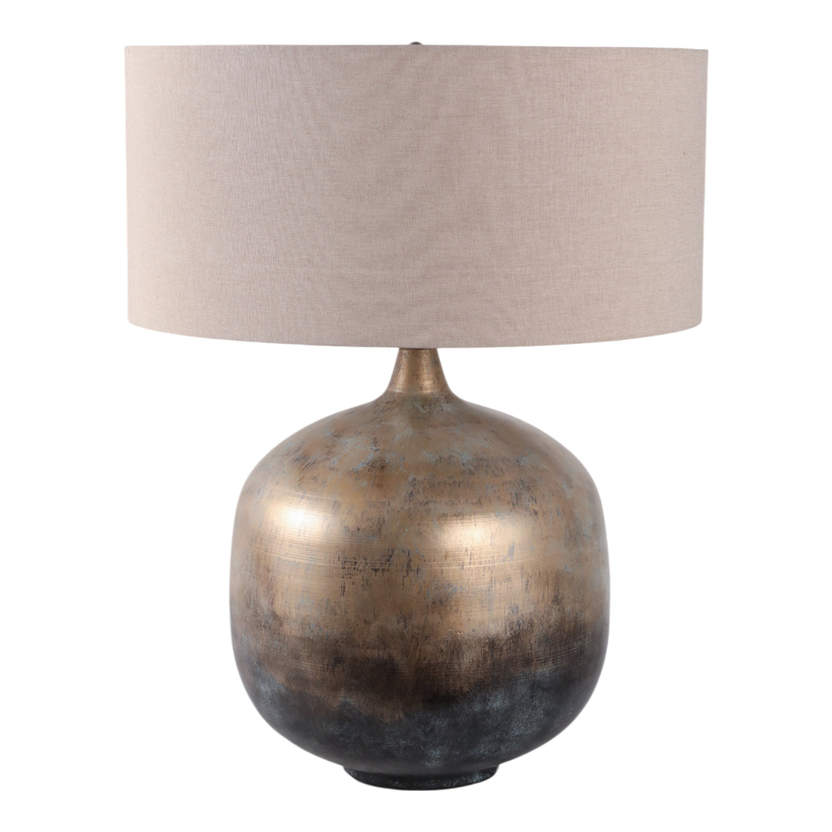 28x22" Metal Base Table Lamp, Brown Multi