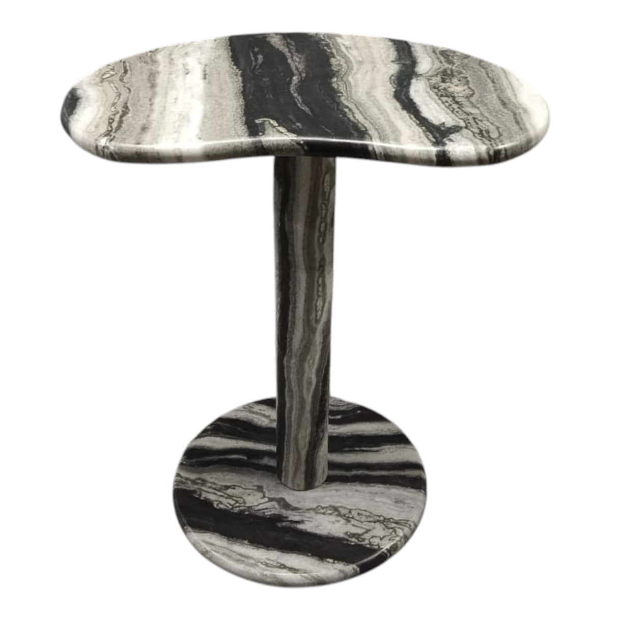 Dumah Black Marble Accent Table