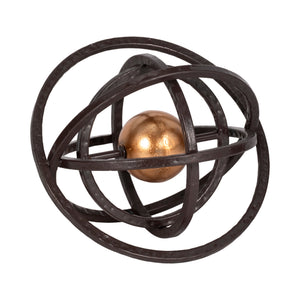 10" Armillary Orb, Black/gold