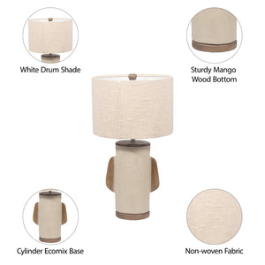 Ecomix, 24" Organic Table Lamp, Ivory