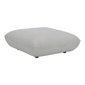 Zeppelin Ottoman Salt Stone White